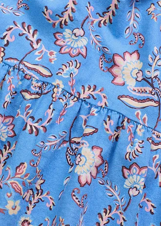 Jurk met spaghettibandjes • blauw gebloemd • bonprix online shop