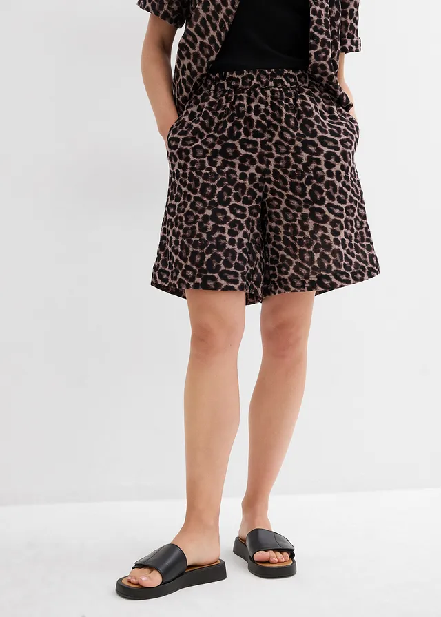 Short en gaze de coton • beige léopard • product-page.page-title-suffix