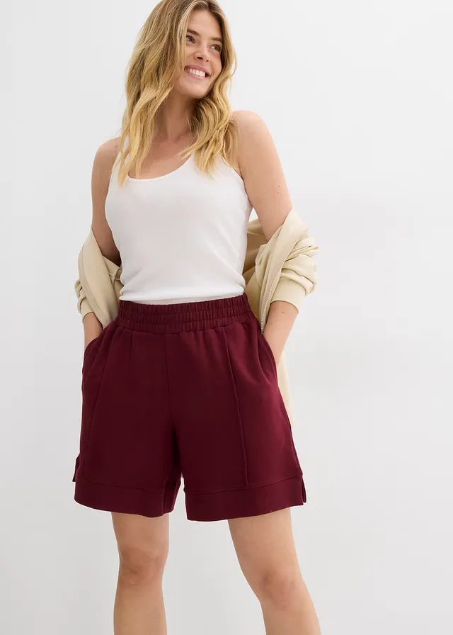Sweatshort in een katoenmix • esdoornrood • product-page.page-title-suffix