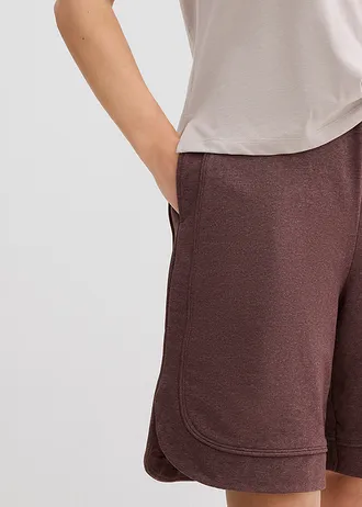 Pantaloni scurți din amestec de bumbac, model larg • maro-teracotă melanj • magazin bonprix