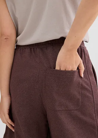 Wijde sweatshort van een katoenmix • terrabruin mêlee • bonprix online shop