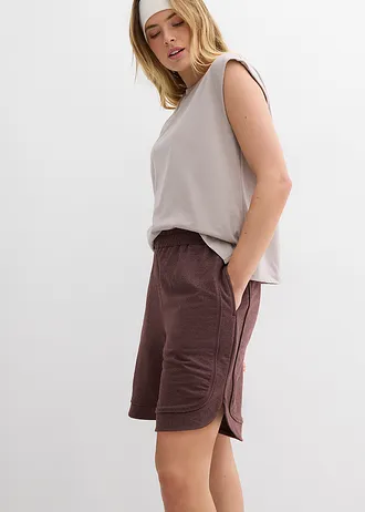 Pantaloni scurți din amestec de bumbac, model larg • maro-teracotă melanj • magazin bonprix