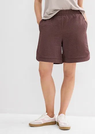 Pantaloni scurți din amestec de bumbac, model larg • maro-teracotă melanj • magazin bonprix