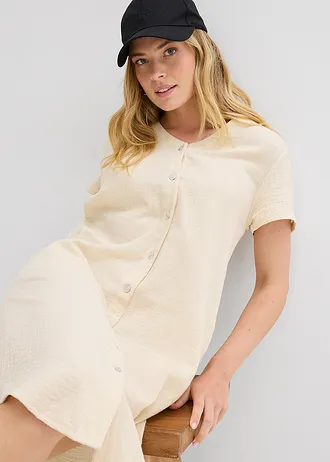 Blúzkové šaty, z jemného mušelínu • svetlopiesková • obchod bonprix