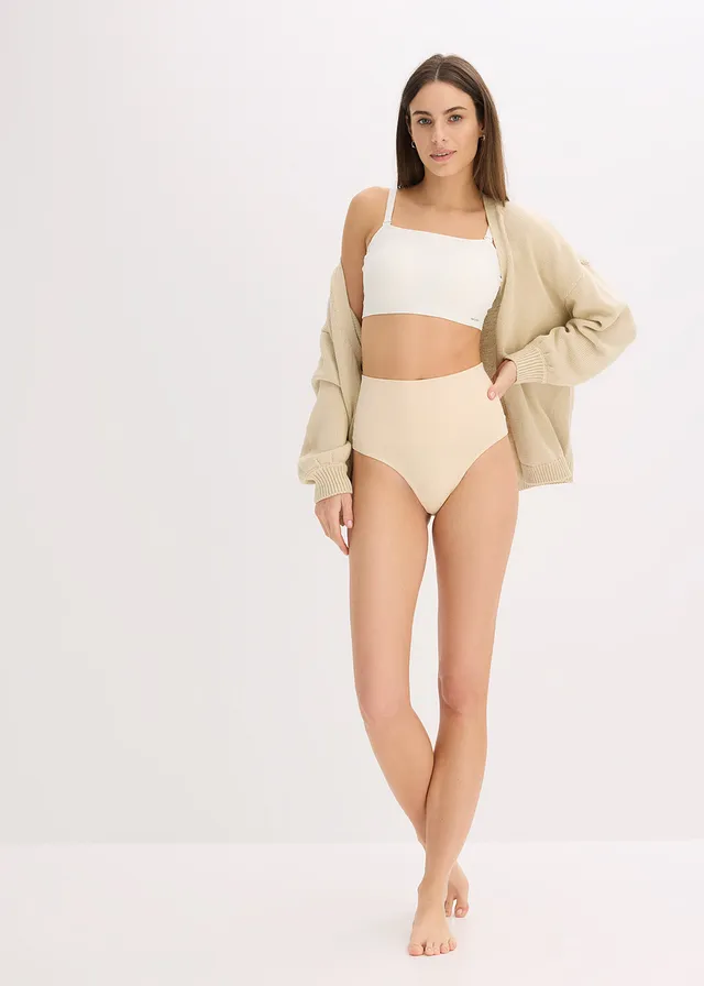 Naadloze Feel Comfort bandeau bh met gevulde cups en afneembare shouderbandjes wolwit