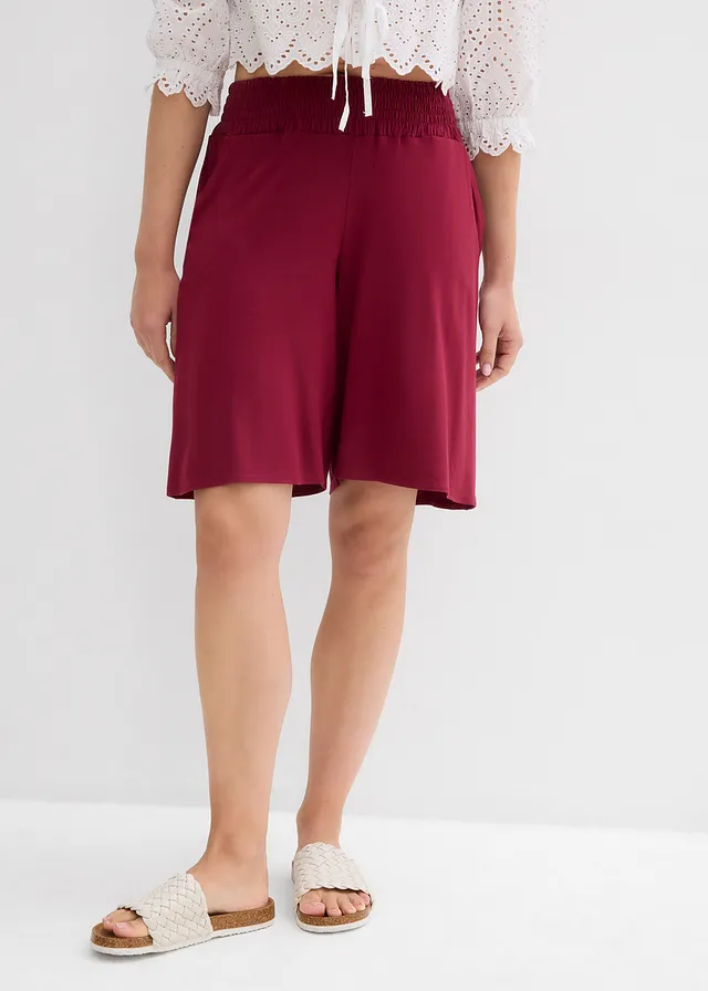 Bermuda en jersey viscose, Couleur: rhododendron