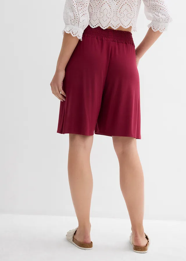 Bermuda en jersey viscose, Couleur: rhododendron