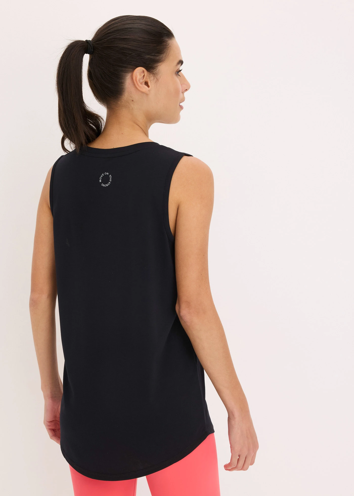 Funkční tričko, rychleschnoucí (2 ks v balení) • černá + lososová s potiskem • bonprix obchod