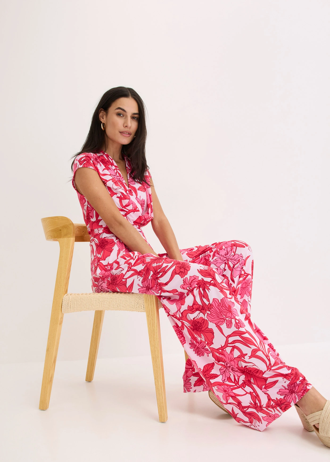 Salopetă din jerse • roz viu • magazin bonprix