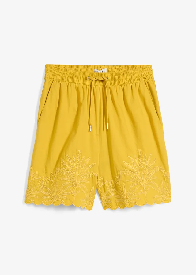 Short met zijde, Kleur: lemoncurry