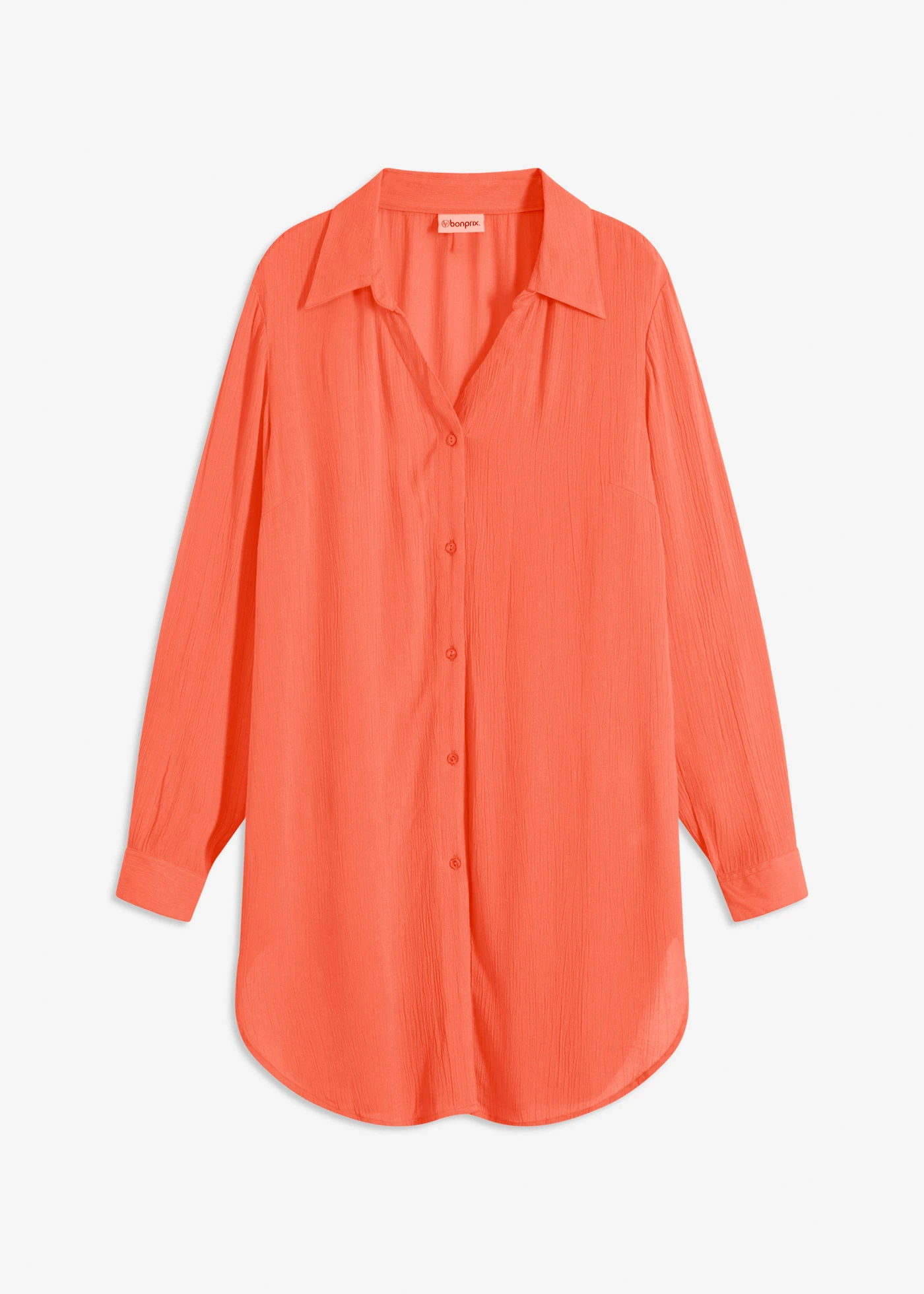 Lange strandblouse van viscose • lichtrood • bonprix online shop