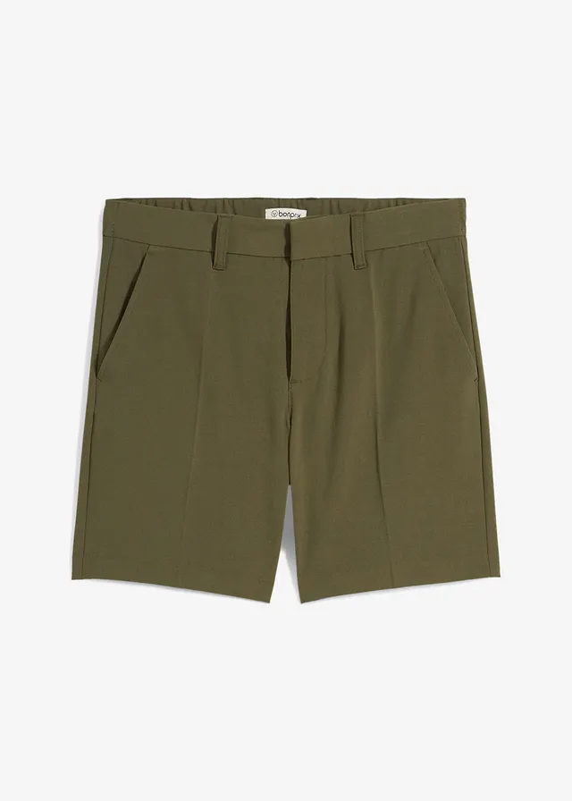 Elegantní šortky, Relaxed Fit, barva: tmavě olivová