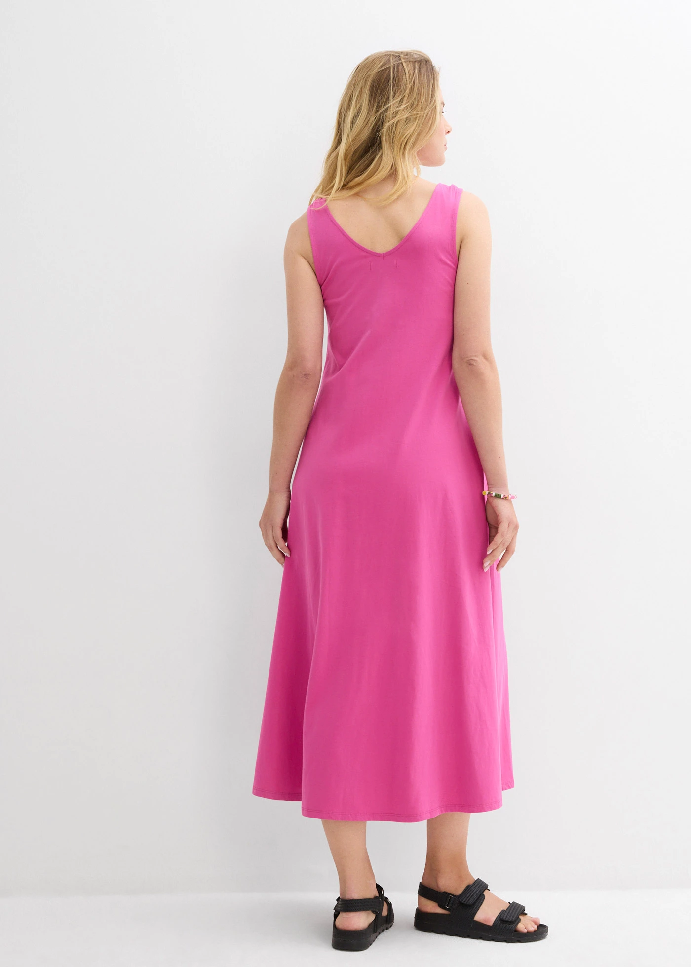 Maxi jersey jurk van biologisch katoen • fuchsia • bonprix online shop