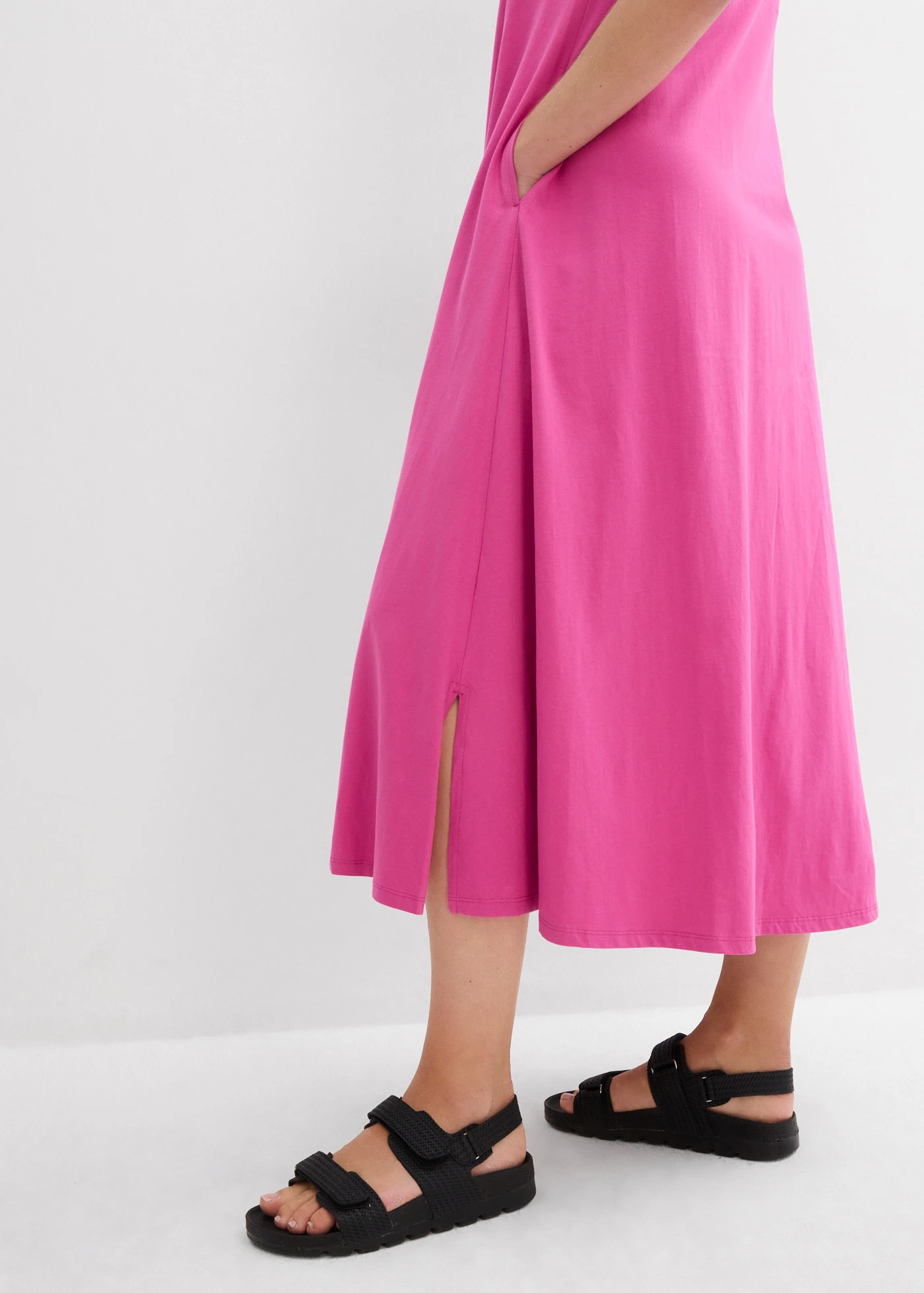 Jersey jurk van puur katoen • fuchsia • bonprix online shop