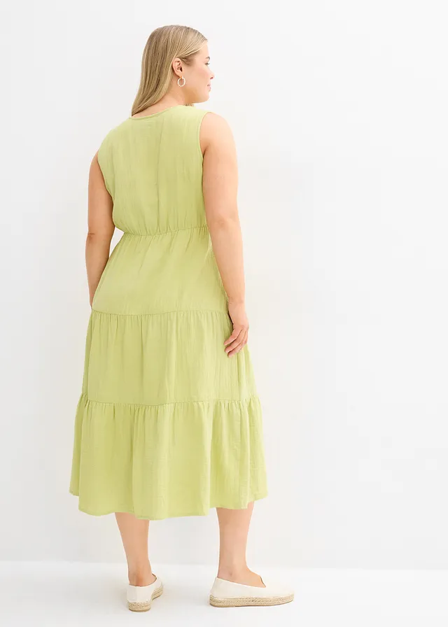 Robe en gaze de coton, Couleur: pistache mat