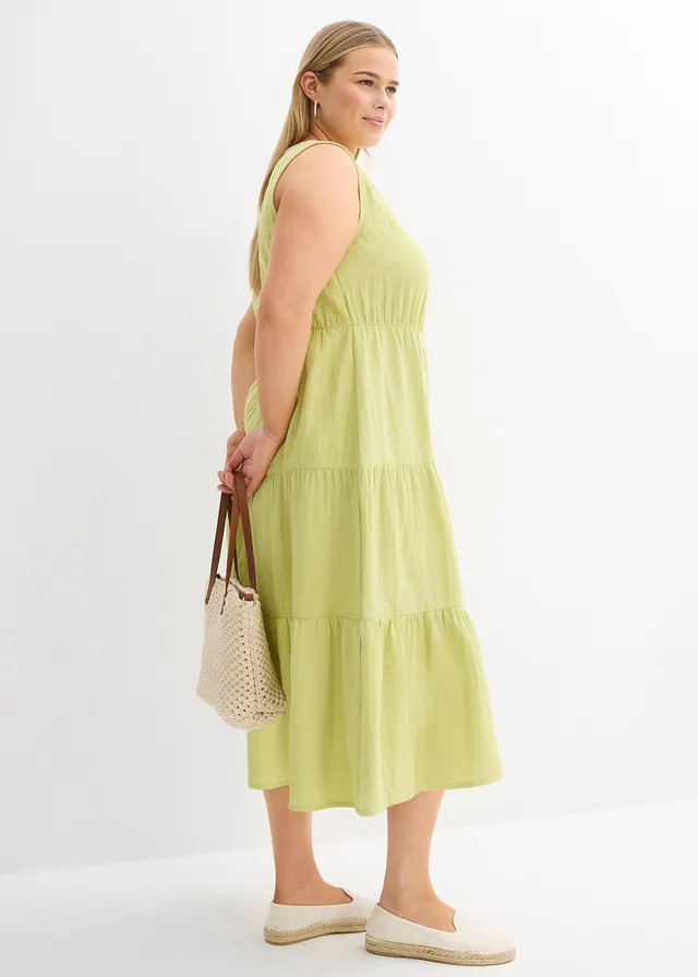 Robe en gaze de coton, Couleur: pistache mat