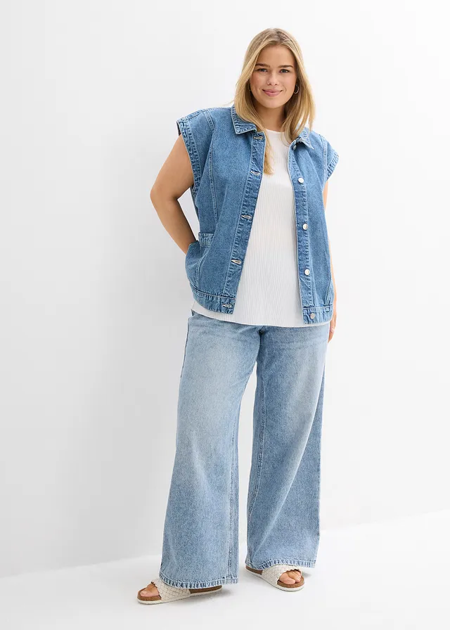 Top en polyester recyclé, Couleur: écru