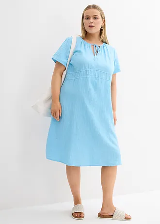 Tuniekjurk van mousseline, Kleur: lichtblauw