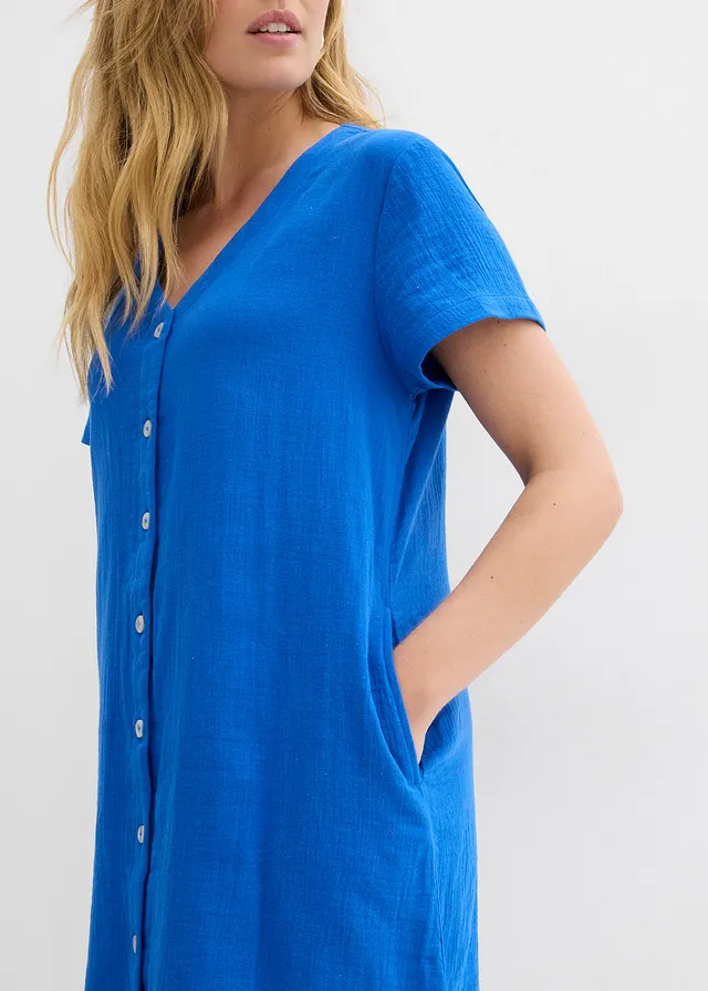 Blousejurk van zachte mousseline • arctisch blauw • product-page.page-title-suffix