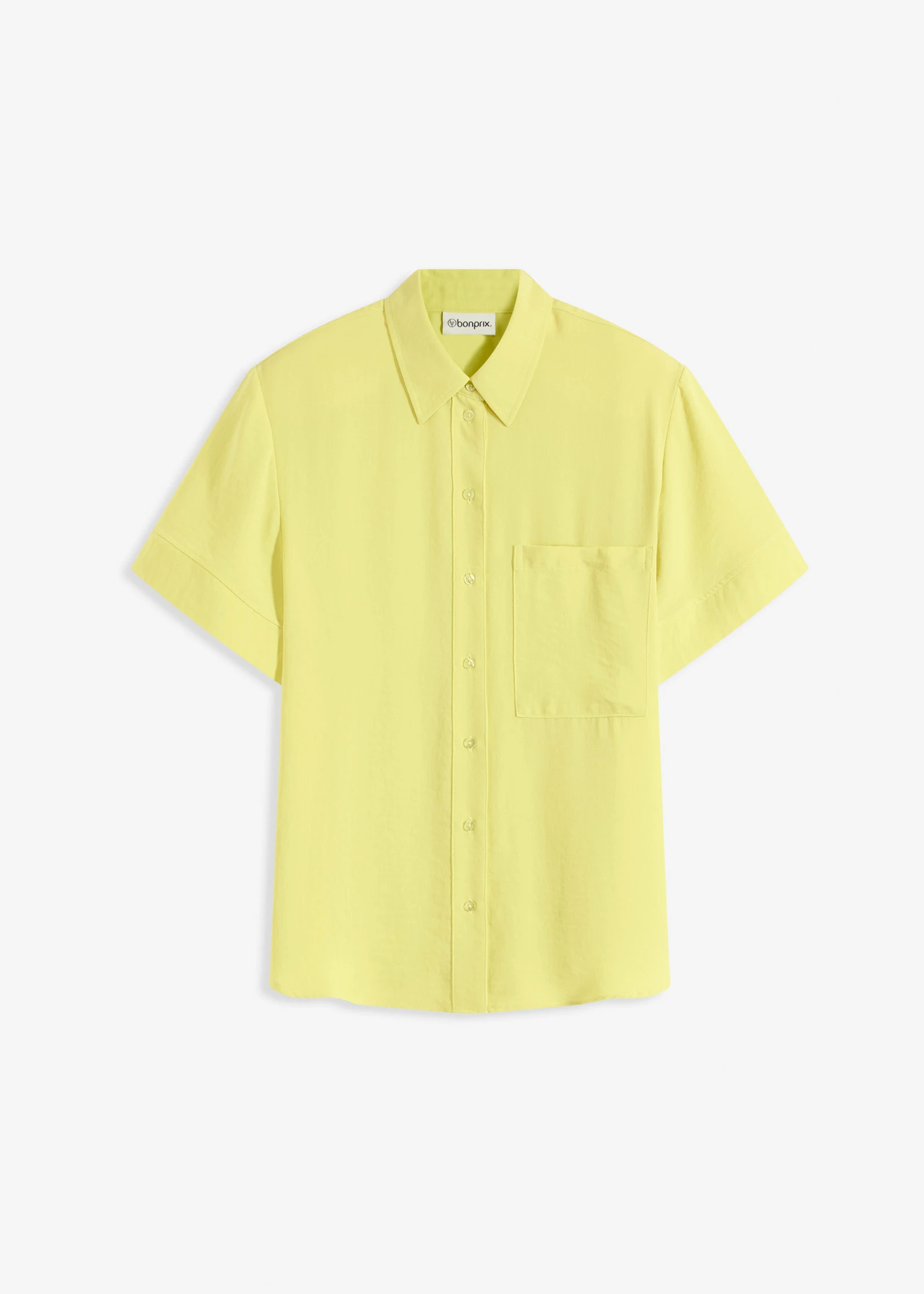Blouse met borstzak en korte mouwen • citrusgeel • bonprix online shop