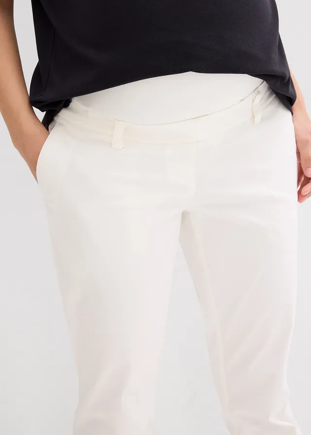 Pantalon de grossesse élégant avec jambe droite • écru • product-page.page-title-suffix