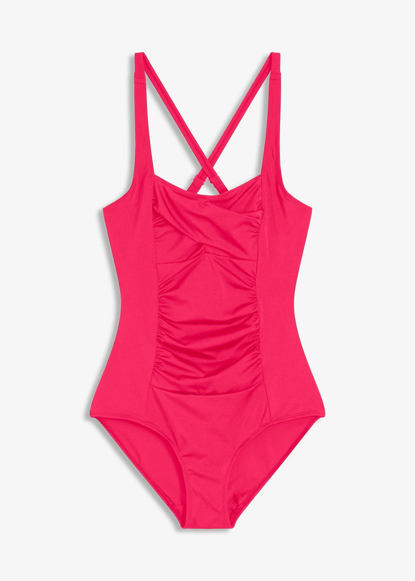 Corrigerend badpak met glanzend materiaal, medium corrigerend • hibiscuspink • bonprix online shop