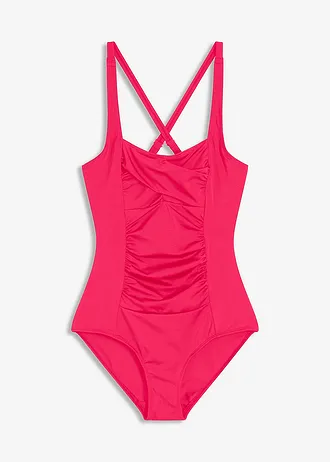 Corrigerend badpak met glanzend materiaal, medium corrigerend • hibiscuspink • bonprix online shop