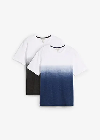 Tricou (set/ 2 buc.) din bumbac 100%, culoare: bleumarin+negru