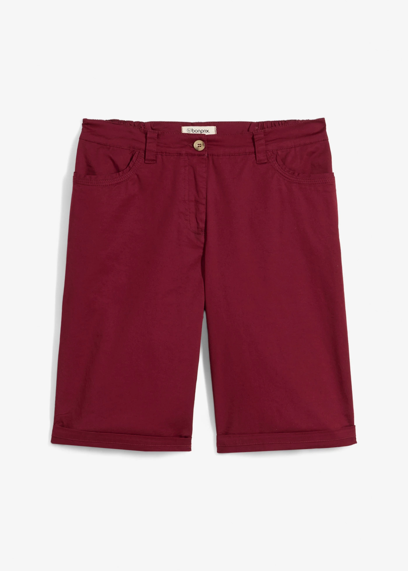 Bavlnené bermudy pepertouch s pohodlným pásom • javorovo červená • obchod bonprix