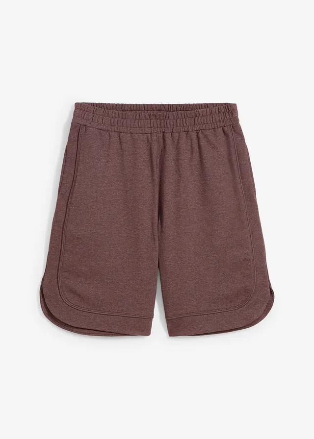 Wijde sweatshort van een katoenmix • terrabruin mêlee • bonprix online shop