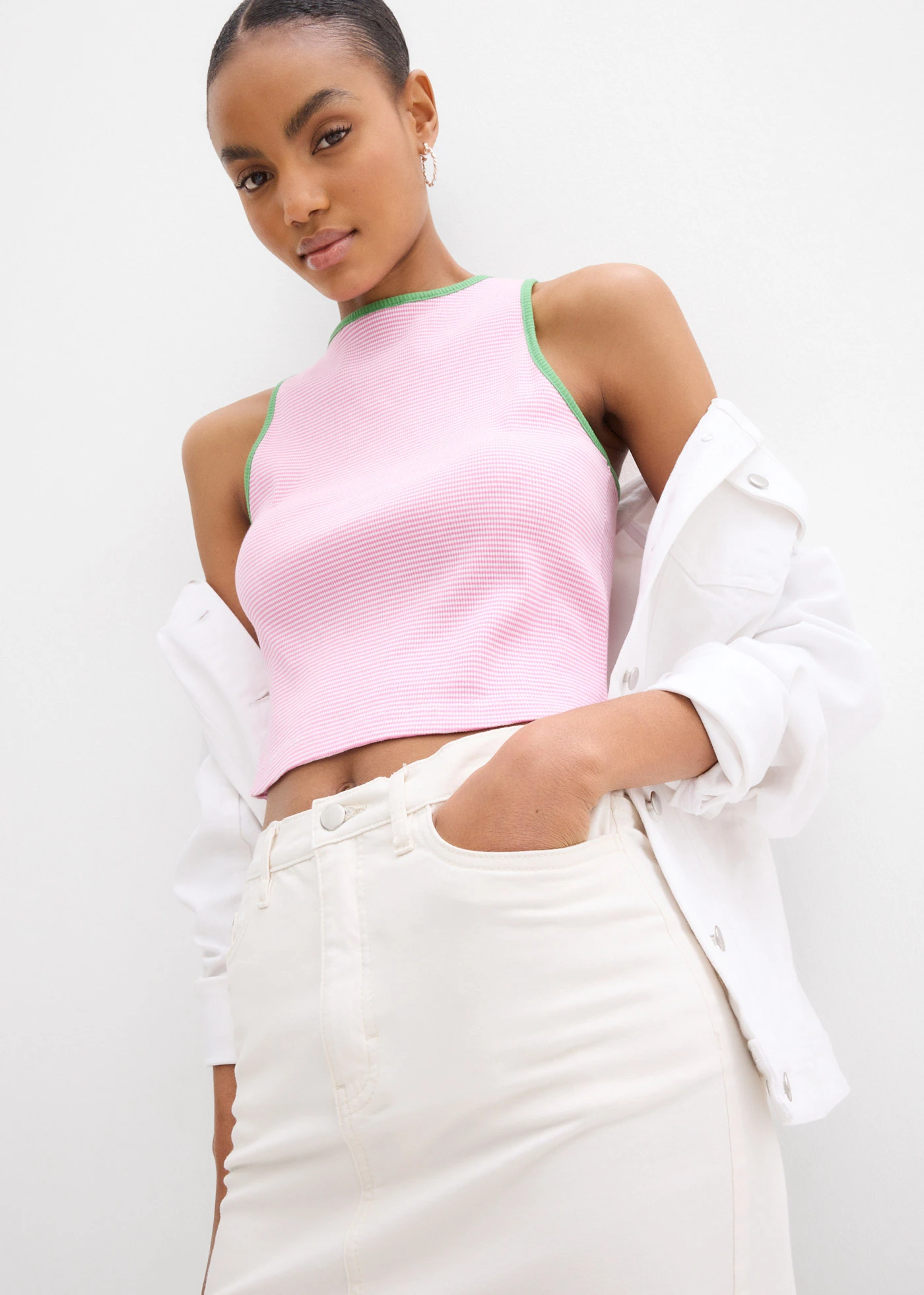 Minisukně z elastické bavlněné směsi • přírodní bílá • bonprix obchod