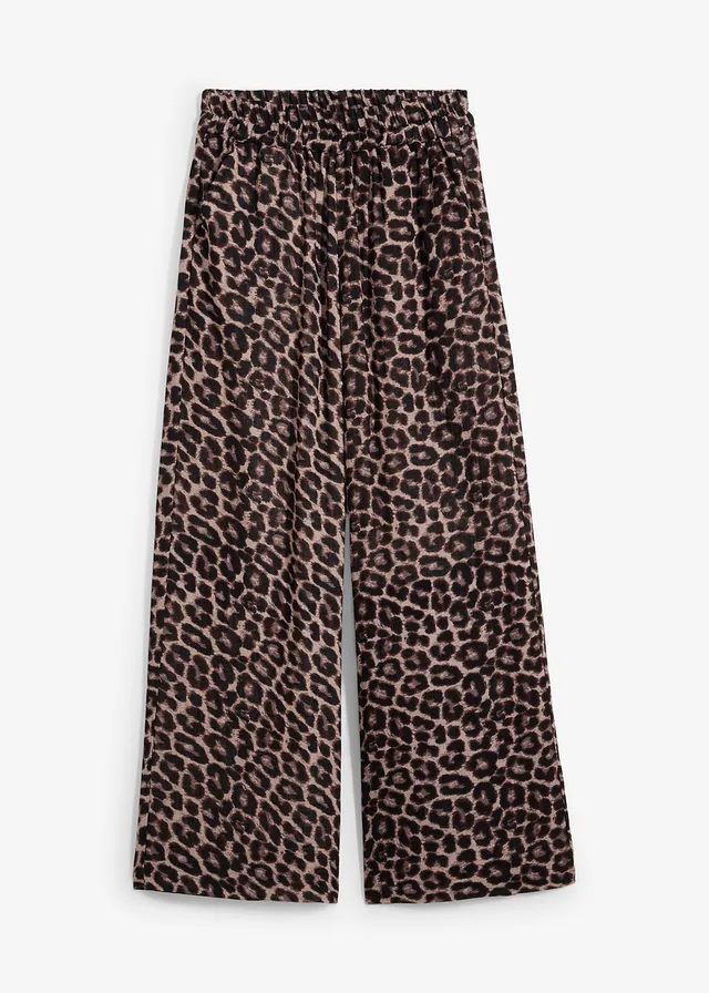 Pantalon palazzo en gaze de coton