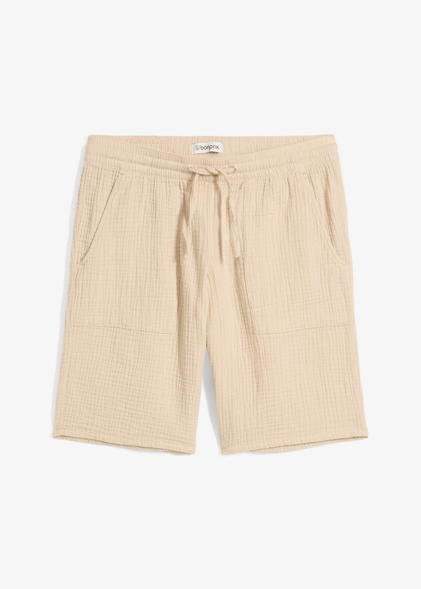 Mušelínové bermudy bez zapínání • světle písková • bonprix obchod