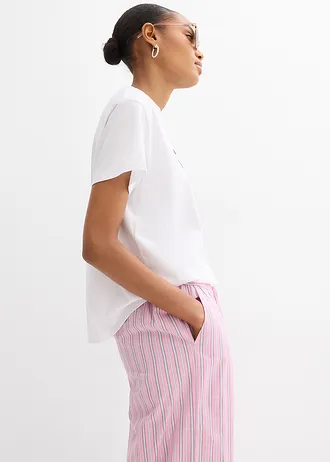 Tricou 100% din bumbac organic, cu imprimeu • alb cu imprimeu • magazin bonprix