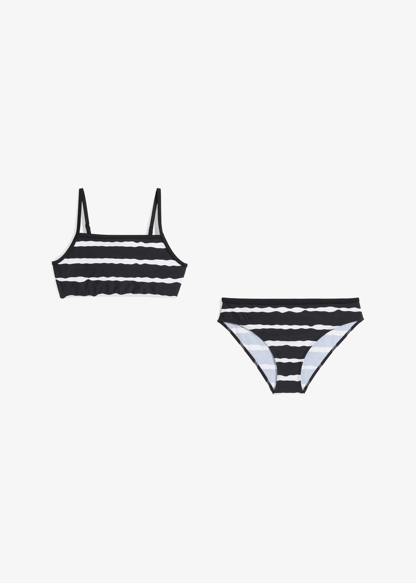 Meisjes bikini (2-dlg. set) • zwart/wit gestreept • bonprix online shop