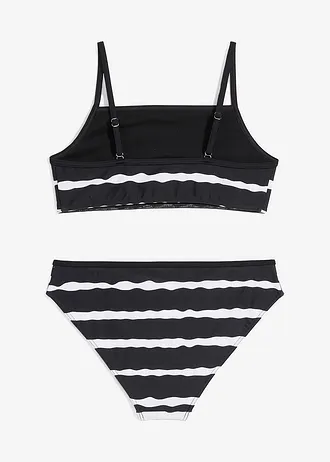 Meisjes bikini (2-dlg. set), Kleur: zwart/wit gestreept
