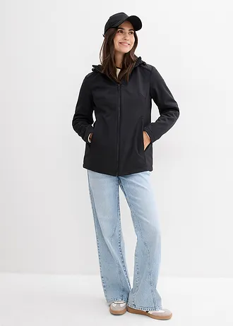 Geacă 6 în 1 de gravide/portbebe cu jachetă fleece detașabilă • negru/ecru • magazin bonprix