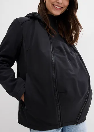 Parka de grossesse 6 en 1 avec veste intérieure en polaire amovible et fonction portage • noir-écru • Boutique bonprix