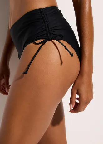 Stahovací bikiny (2 ks v balení), lehký tvarující efekt • černá /tmavě olivová • bonprix obchod