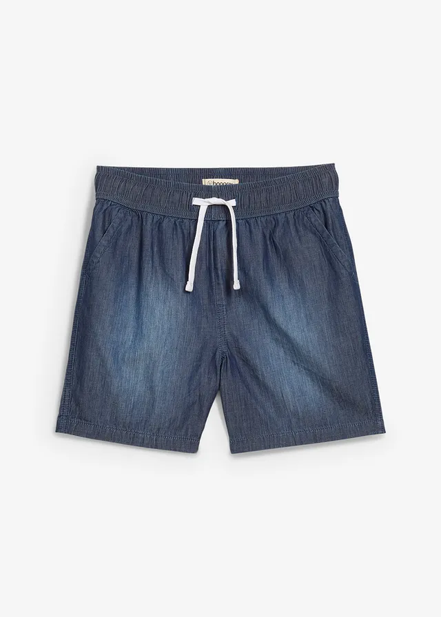 Džínové šortky bez zapínání, Regular Fit, z organické bavlny • modrý denim • bonprix obchod