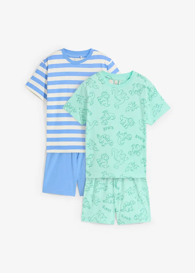 Krátke pyžamo (4 ks), z bio bavlny