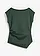 Asymetryczny top z wygodnego materiału scuba, kolor: cienisty zielony