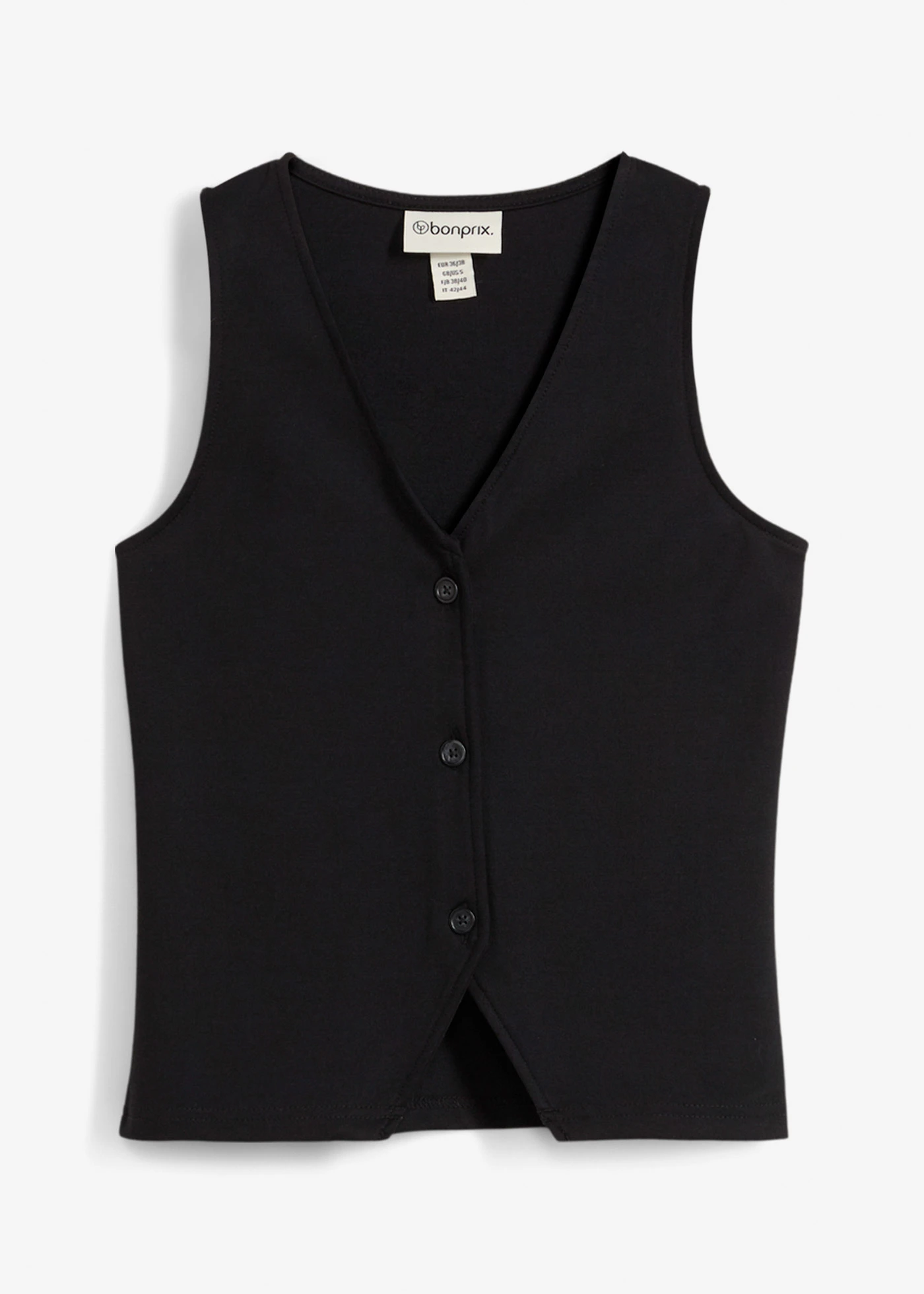 Gilet van comfortabel Punto di Roma • zwart • bonprix online shop