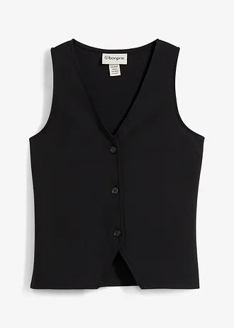 Gilet van comfortabel Punto di Roma • zwart • bonprix online shop