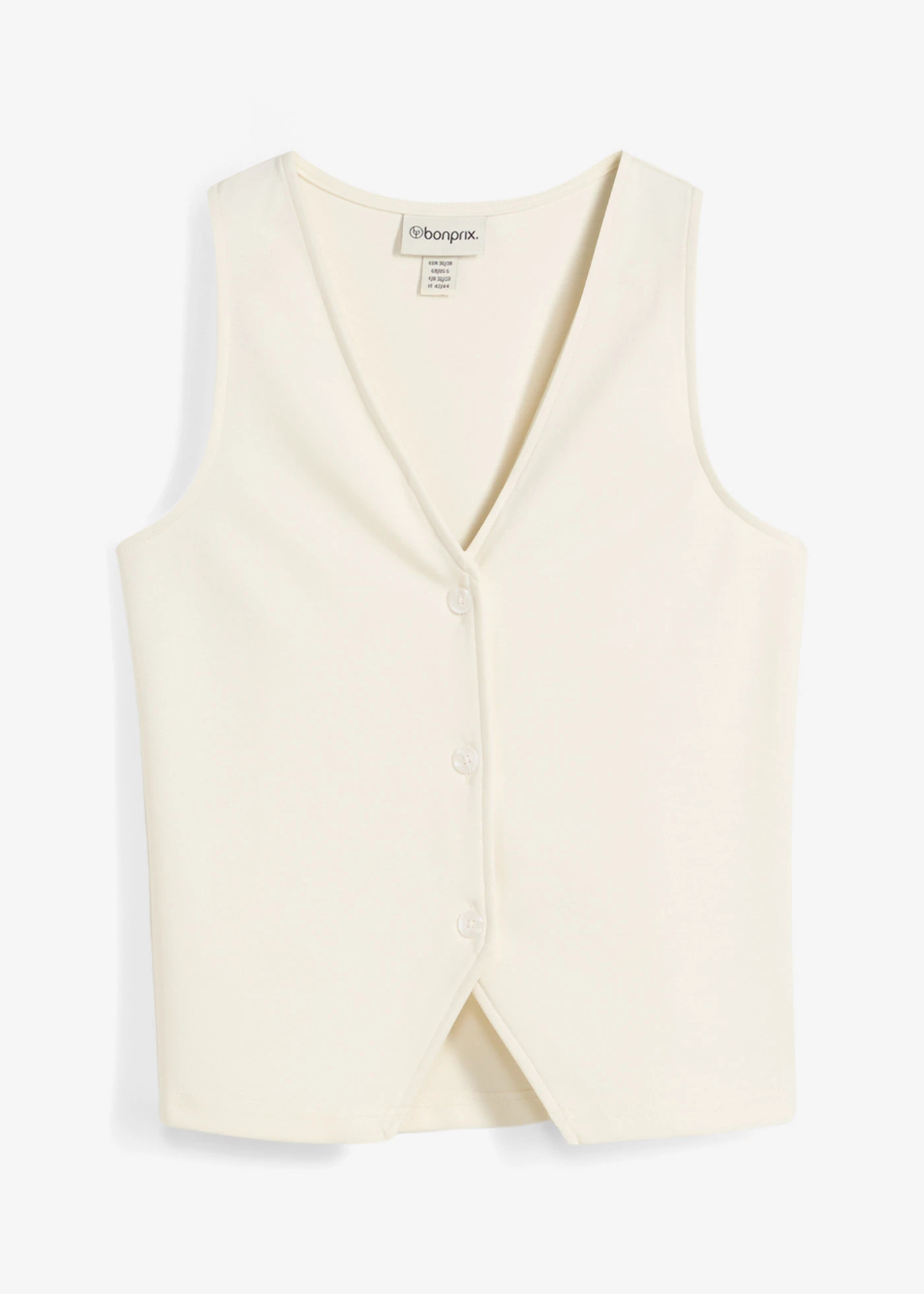 Gilet van comfortabel Punto di Roma • wolwit • bonprix online shop