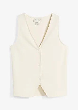 Gilet van comfortabel Punto di Roma • wolwit • bonprix online shop