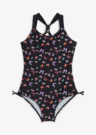 Costum de baie • negru cu imprimeu • magazin bonprix