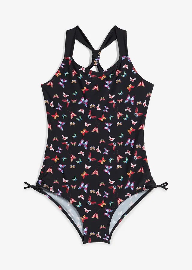 Costum de baie • negru cu imprimeu • magazin bonprix