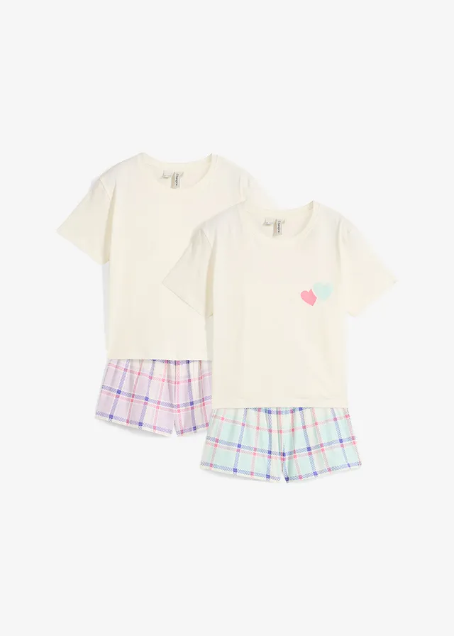 Lot de 2 pyjashorts 100% coton