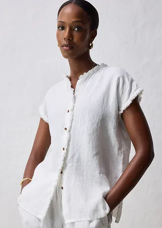 Chemisier 100% lin • écru • Boutique bonprix